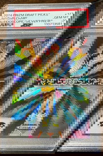 2024 Panini Prizm Caitlin Clark Draft Picks #17 KALEIDOSCOPIC SILVER PSA 10