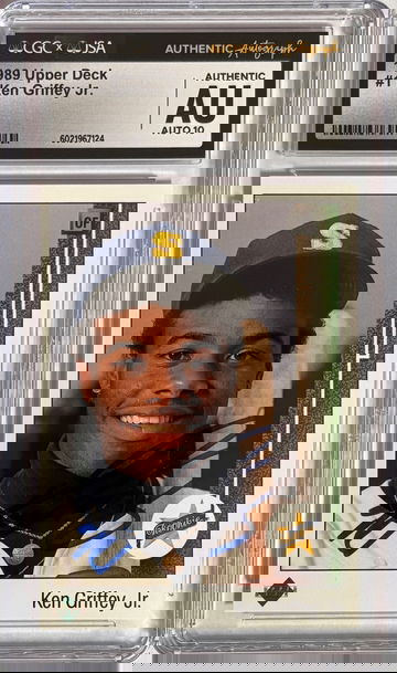 1989 Upper Deck #1 Ken Griffey Jr CGC Auth Auto 10