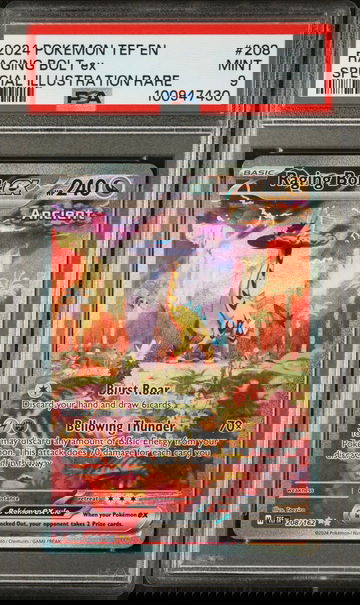 2024 Pokemon Scarlet and Violet Temporal Forces Special Illustration Rare Raging Bolt Ex #208 PSA 9