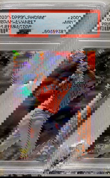 2020 Topps Chrome Yordan Alvarez Prism Refractor PSA 9