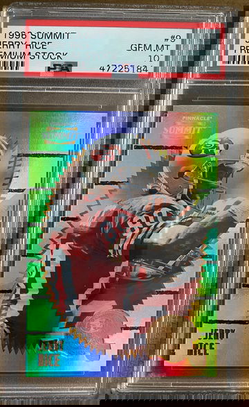 1996 Jerry Rice Pinnacle Sunmit premium stock POP 1