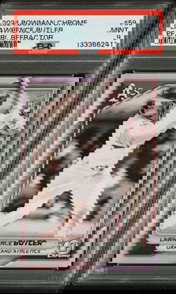 2024 Bowman Chrome Lawrence Butler Pearl Refractor #59 PSA 9 Rookie Card RC SSP