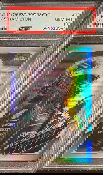 2021 Topps Chrome Lewis Hamilton Variation IV SP Formula 1 F1 PSA 10