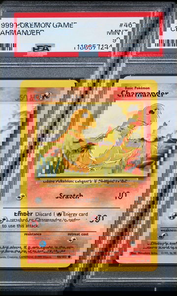 1999 Pokemon Base Set Charmander #46 PSA 9