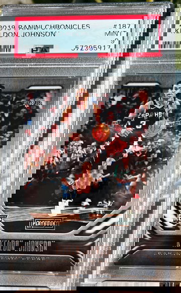 2019-20 Panini Chronicles Playbook Keldon Johnson #187 PSA 9 Mint Rookie Card RC