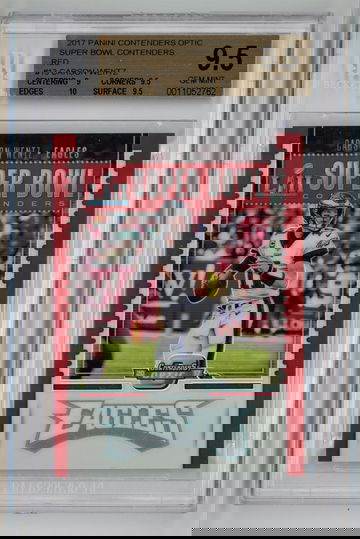 2017 Panini Contenders Optic Super Bowl Contenders Red /49 Carson Wentz BGS 9.5 Pop 2!!