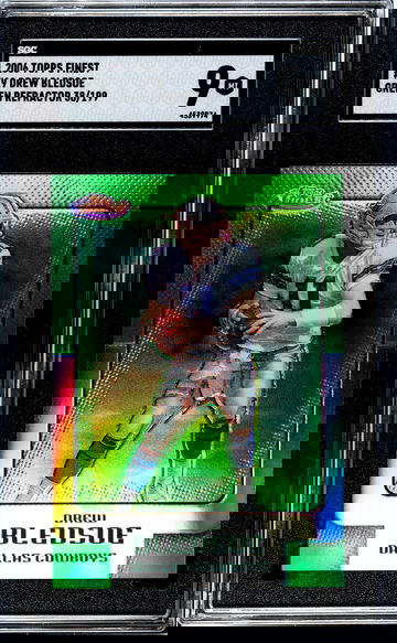 2006 Topps Finest Green Refractor Drew Bledsoe #19 /199 SGC 9