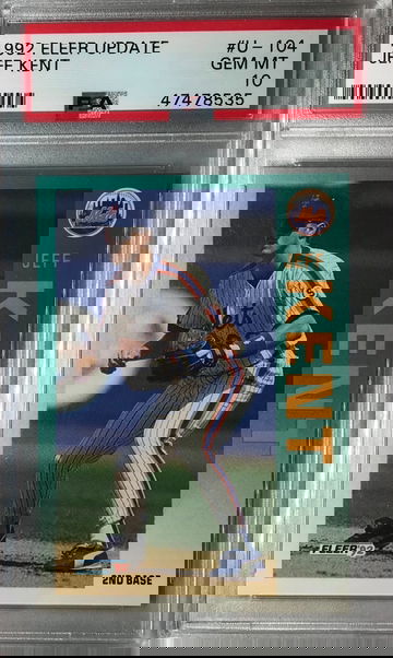 Jeff Kent Rookie 1992 Fleer Update #U104 - PSA 10 Gem Mint