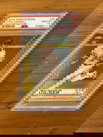 2019 Topps Chrome Kyle Tucker Gold Refractor PSA 10