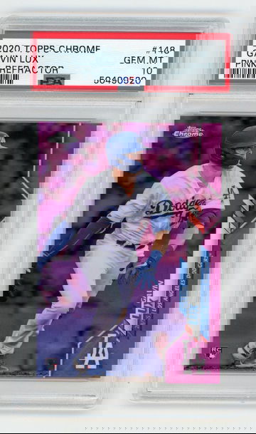 2020 TOPPS CHROME GAVIN LUX PINK REFRACTOR PSA 10