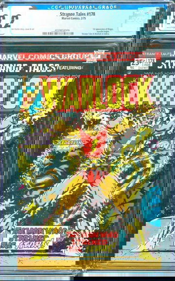 Strange Tales #178 (1975) CGC 9.2 -- White pages; 1st app. Magus; Warlock begins