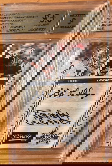 2010 Classics Cowboys 50th Anniversary Auto Combos #5 Lilly/White #/15 BGS 9.5/9