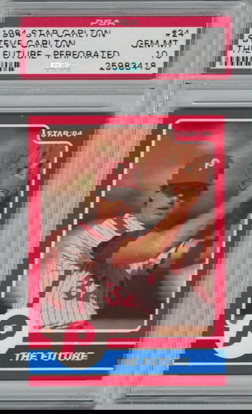 1984 Star Steve Carlton The Future -Perf. PSA 10 Gem-Mint