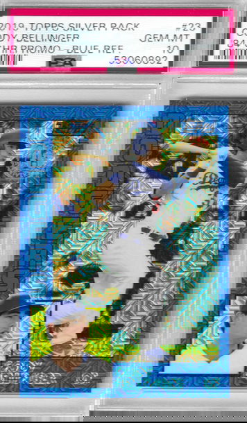 2019 Topps Silver Pack Cody Bellinger '84 Chrome Promo-Blue Refractor PSA 10