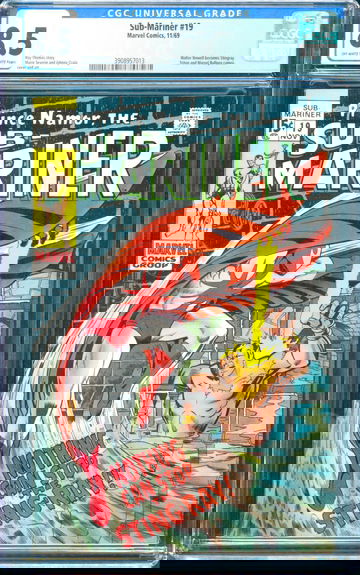 Sub-Mariner #19 (1969) CGC 8.5 -- O/w to white; Walter Newell becomes Stingray