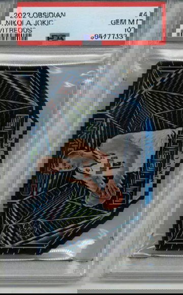 2022 PANINI OBSIDIAN VITREOU NIKOLA JOKIC CARD DENVER NUGGETS PSA 10 LOW POP