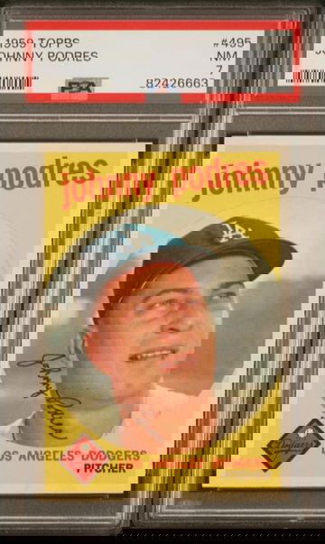 1959 Topps Johnny Podres #495 PSA 7 [BL-1B.19]