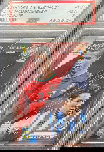 2014 Panini Prizm W/C C. Robaldo/L. Messi Matchups PSA 9