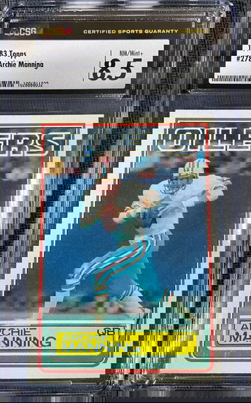 1983 Topps Archie Manning CSG 8.5 
