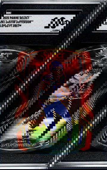 2020 Select Justin Jefferson Red Die-Cut Prizm Rookie SGC 10