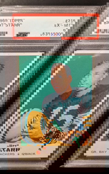 1969 Topps Bar Starr PSA 6 Centered