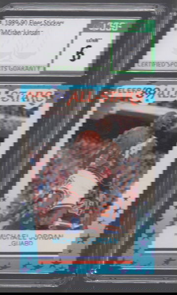 1989-90 Fleer Stickers Michael Jordan Chicago Bulls CSG 6 EX/NM