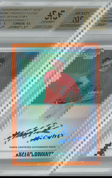 2010 Bowman Draft Kaleb Cowart Orange Refractor /25 #BDPP89 BGS 9.5 Auto 10