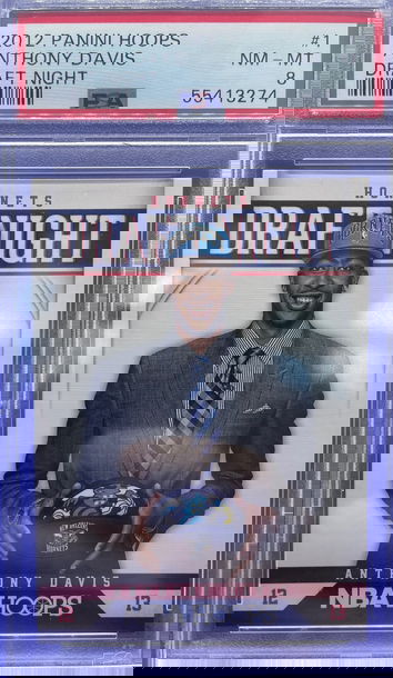 ANTHONY DAVIS 2012 PANINI HOOPS RC ROOKIE PSA 8 NM-MT #1 DRAFT NIGHT HORNETS