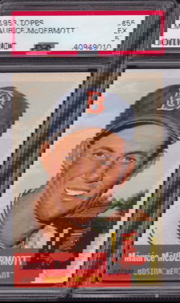 1953 Topps #55 Maurice McDermott PSA 5 EX BASEBALL