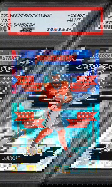 2024 Panini Rookies & Stars Crusade Pandora Bo Nix #CBNX /135 PSA 9