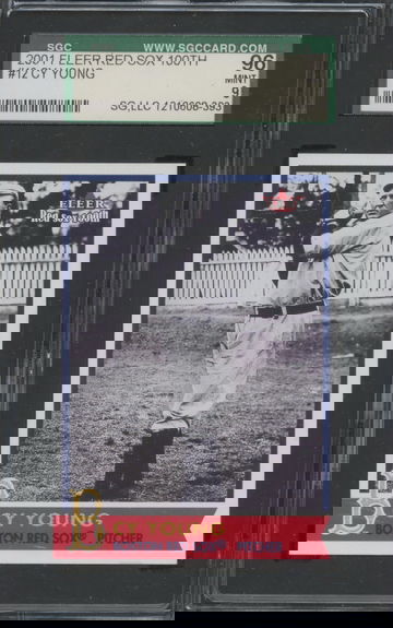 2001 Fleer Red Sox 100th #12 Cy Young SGC 96 Mint 9