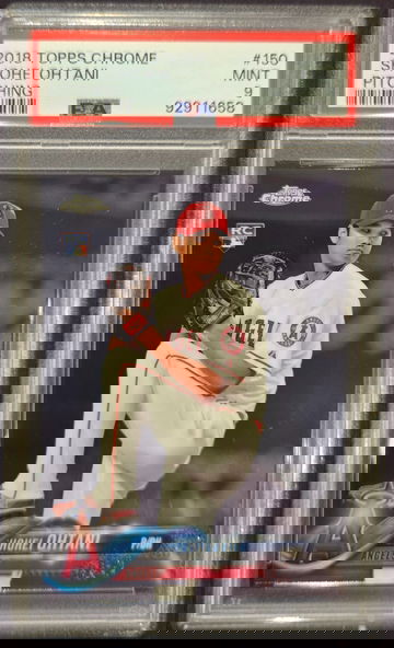 2018 Topps Chrome Shohei Ohtani Pitching PSA 9