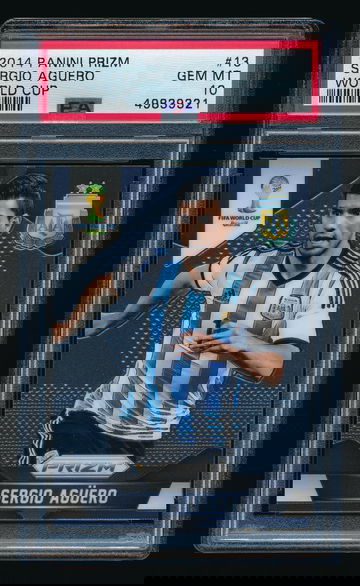 2014 Panini Prizm World Cup Sergio Aguero #13 PSA 10