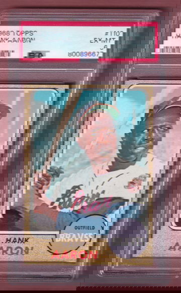 1968 Topps #110 Hank Aaron PSA 6