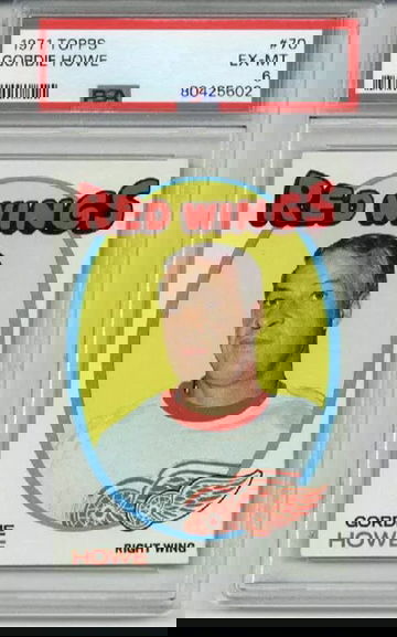 1971 TOPPS GORDIE HOWE #70 HOCKEY CARD DETROIT RED WINGS LEGEND PSA 6 CENTERED