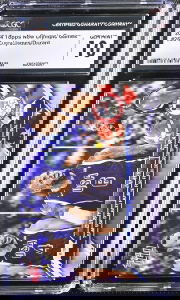 2024 TOPPS NOW OLYMPIC GAMES CURRY/JAMES/DURANT #26 CGC 10