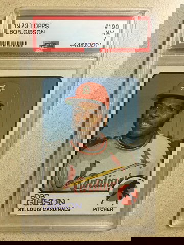 1973 Topps #190 Bob Gibson PSA 7 NM CARDINALS HOF 