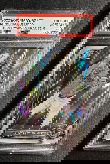 2022 Bowman Draft Chrome Jackson Holliday Black & White Raywave Refractor PSA 10 #BDC168