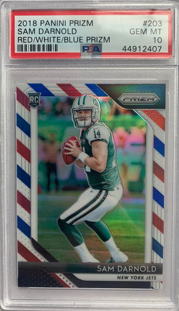 2018 Panini Prizm RWB Sam Darnold PSA 10