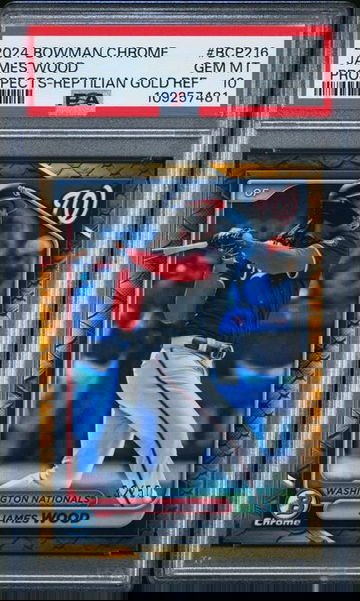 2024 Bowman Chrome James Wood Reptilian Gold Refractor /50 PSA 10