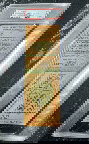 1953 Rocky Marciano vs Roland LaStarza PSA 5