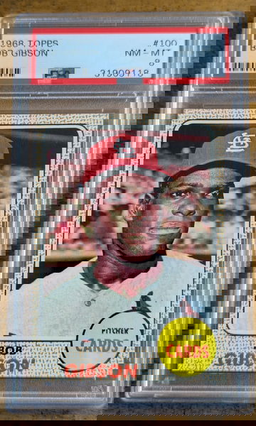 1968 Topps Bob Gibson PSA 8