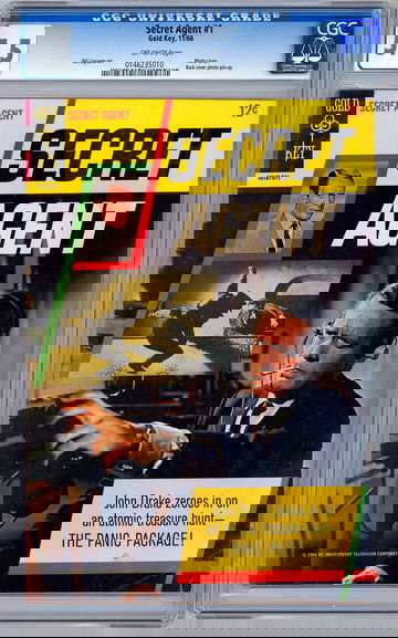 SECRET AGENT #1 CGC 5.5 CULT 1960'S SPY TV SERIES PATRICK MCGOOHAN FOTO CVR 1966