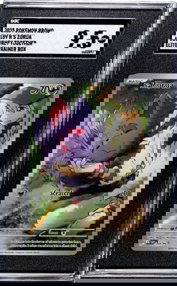 2025 Pokemon Promo #189 N's Zorua Journey Together Elite Trainer Box SGC 9.5
