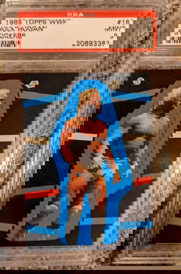 1985 Topps WWF Hulk Hogan Stickers PSA 9