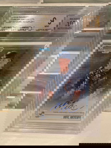 2010 Bowman Chrome Prospects Wil Myers AUTO BGS 9/10