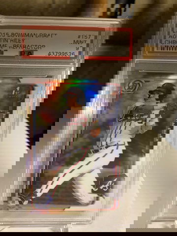 AUSTIN RILEY 2015 Bowman Draft Chrome REFRACTOR #157 PSA 9