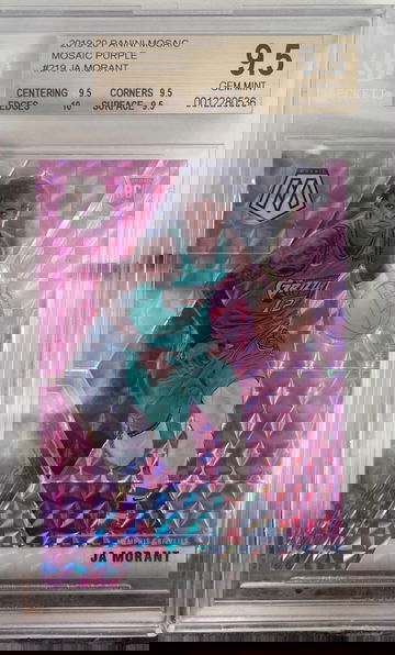 2019 JA MORANT PURPLE MOSAIC /49 TRUE GEM++ (3) 9.5 10 ROOKIE