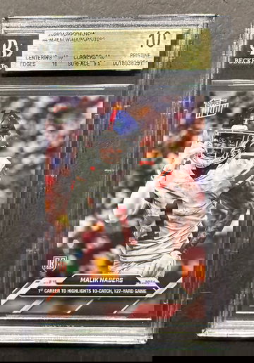 2024 Topps Now #4 Malik Nabers RC BGS 10 Pristine