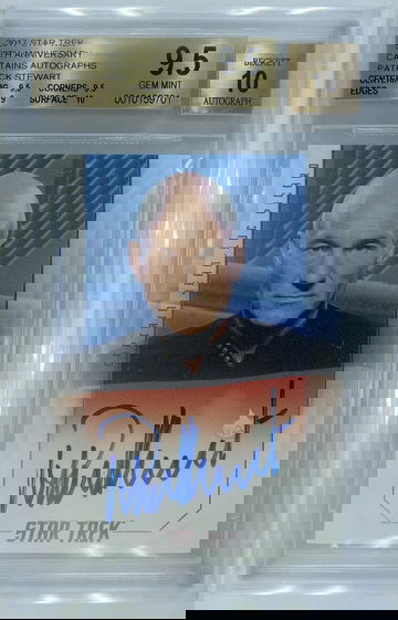 2017 Star Trek 50th Anniversary Patrick Stewart Captain's Autographs BGS 9.5 AUTO 10